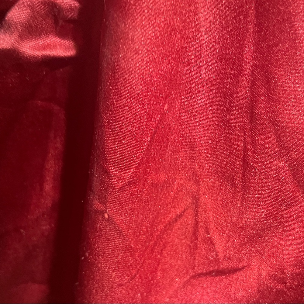 Betsey Johnson 95% Silk Ruched Mini Vintage Dress in Red - Picture 6 of 16